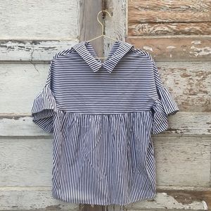 Black and White Blouse